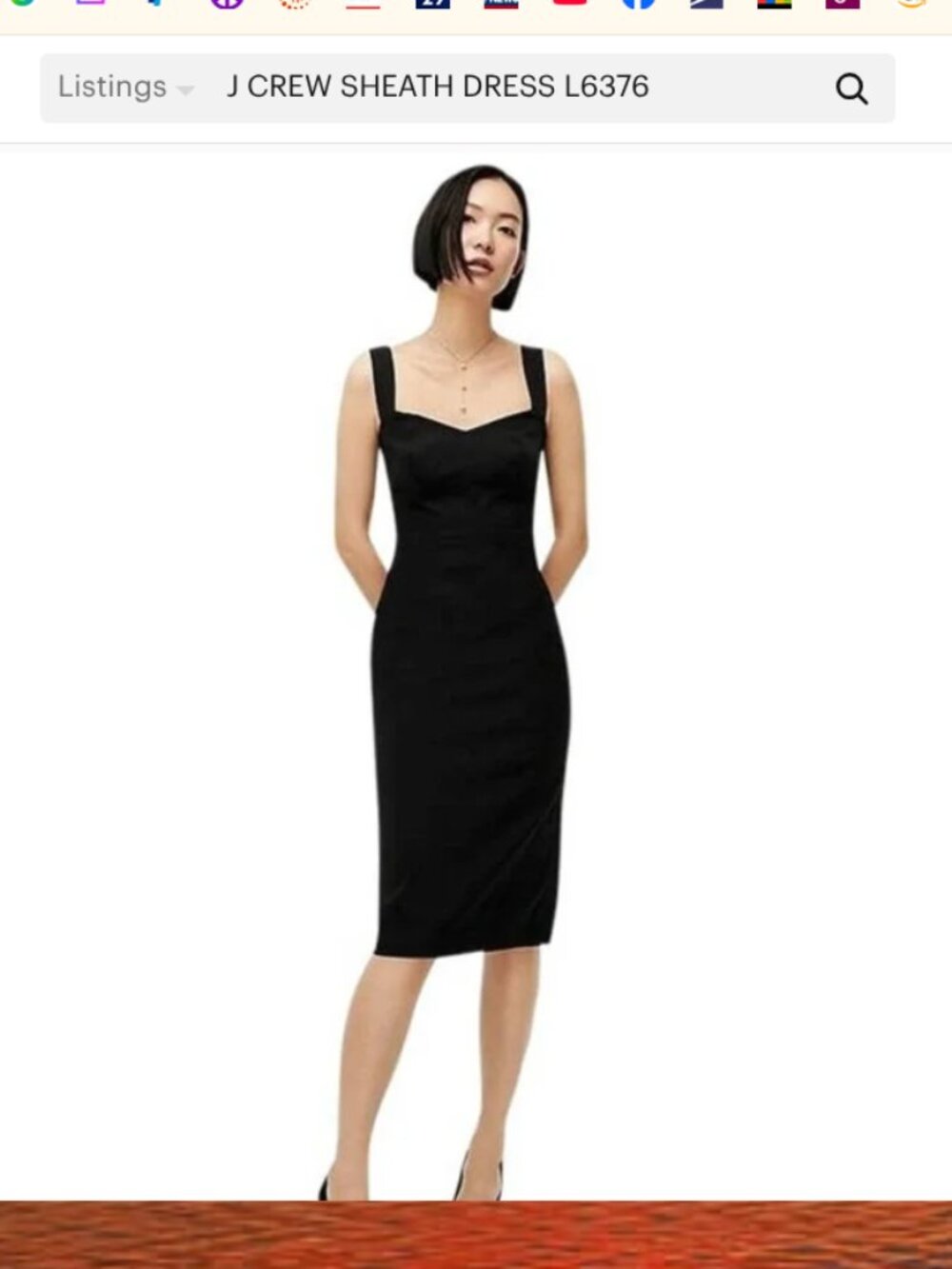 J. Crew Dress Stretch Faille Sheath Sleeveless L6376 Black Sz 6 NWT